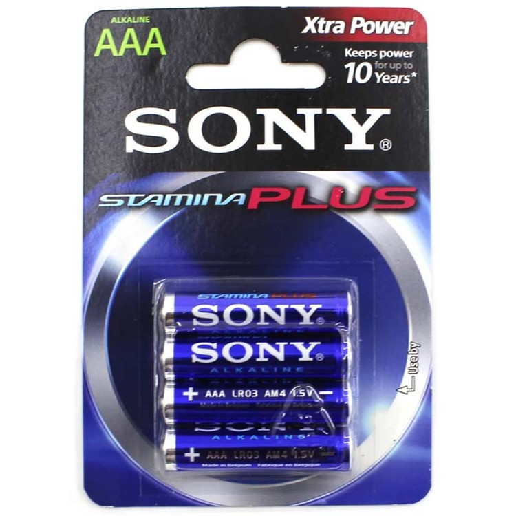 باتری نیم قلمی Stamina PLUS سونی Sony بسته 4 عددی