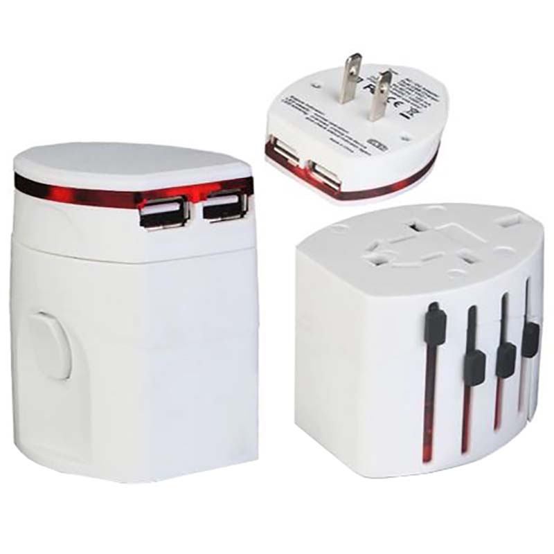 تبدیل برق 3 به 2 همه کاره + 2 پورت USB مدل SH-208