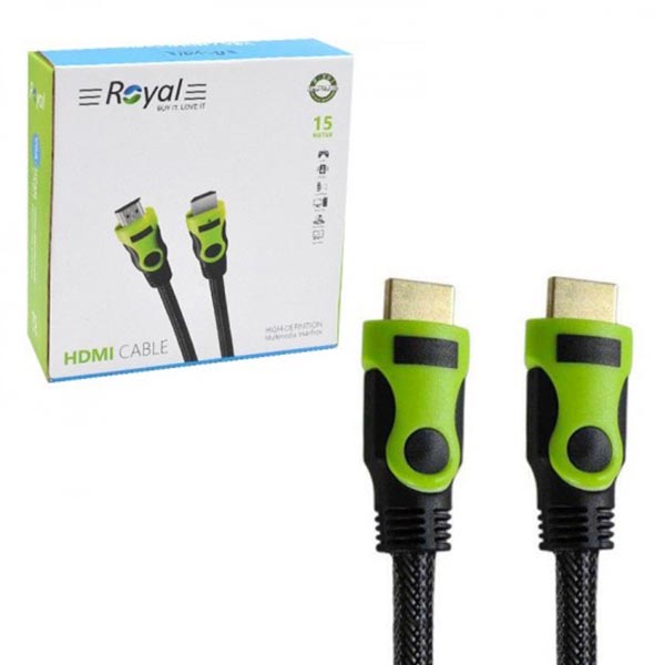 کابل 15 متری HDMI کنفی رویال Royal پک کارتنی