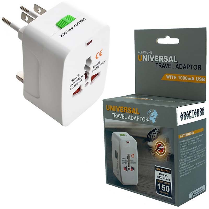 تبدیل برق 3 به 2 همه کاره + 2 پورت USB مدل SH-207