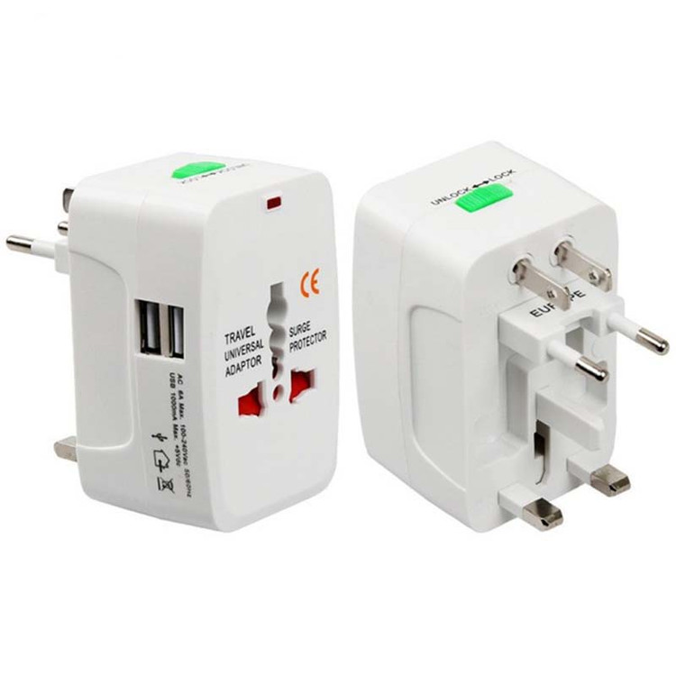 تبدیل برق 3 به 2 همه کاره + 2 پورت USB مدل SH-207