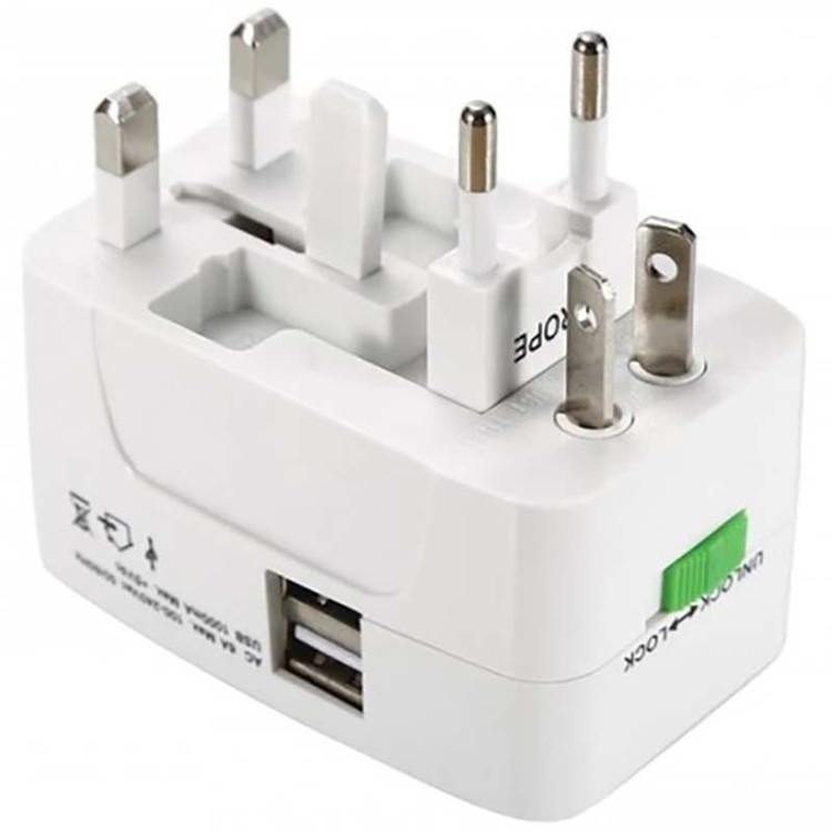 تبدیل برق 3 به 2 همه کاره + 2 پورت USB مدل SH-207