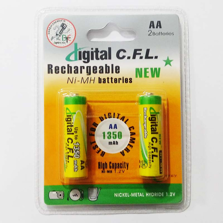 باتری قلمی شارژی Digital C.F.L با ظرفیت 1350 میلی آمپر