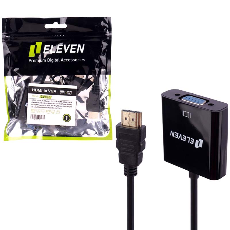 تبدیل  HDMI TO VGA + Audio + POWER الون ELEVEN CV1001