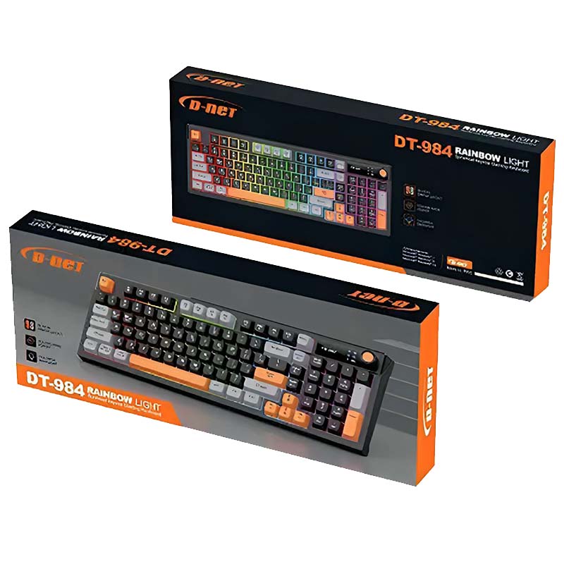 کیبورد گیمینگ RGB دار دی نت D-NET DT-984