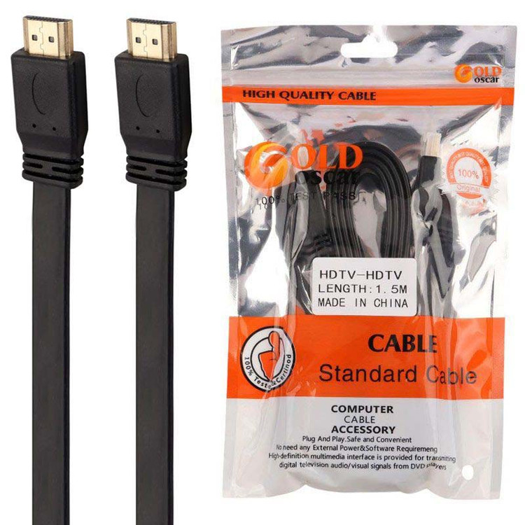 کابل 1.5 متری HDMI فلت گلد اسکار Gold Oscar