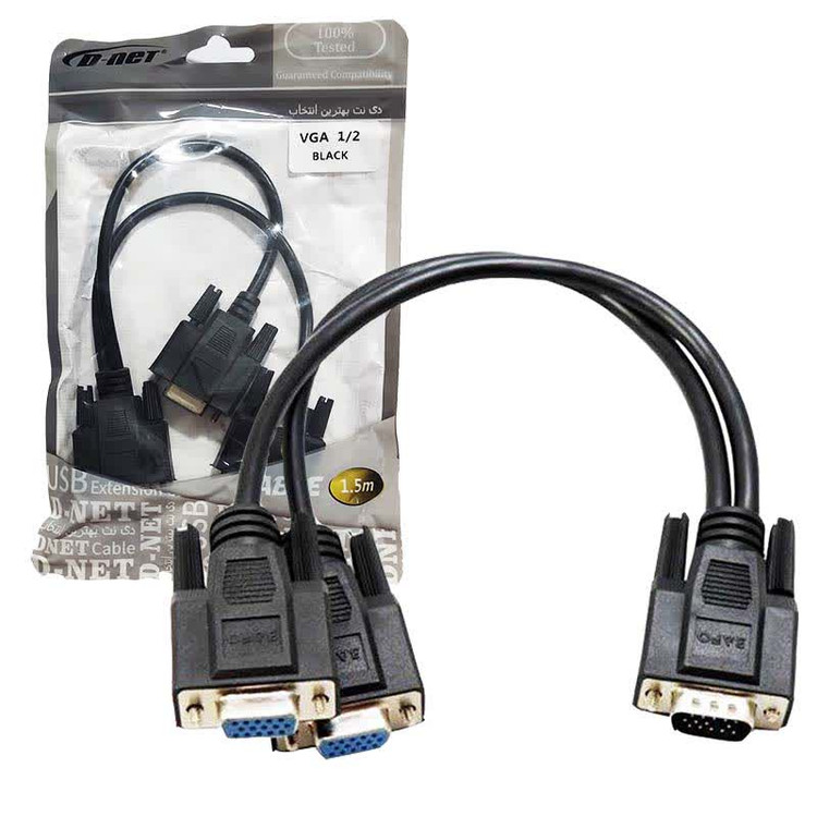 تبدیل 1 به 2 VGA نازک دی نت D-net