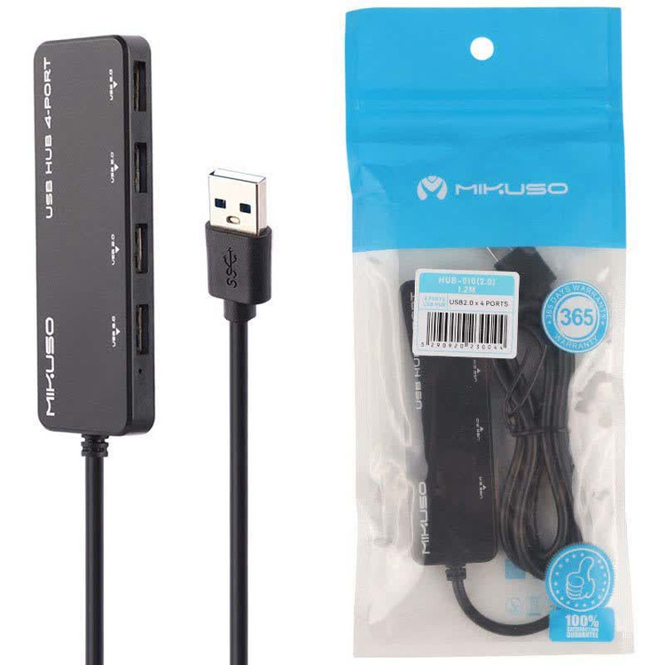 هاب 4 پورت 120 سانتی میکوسو Mikuso HUB-010 USB2