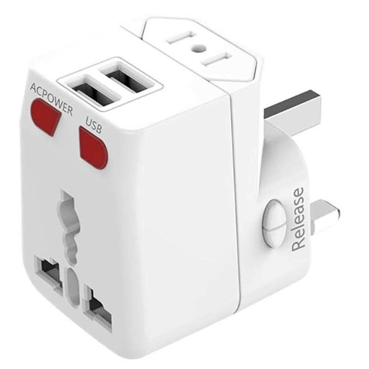 تبدیل برق 3 به 2 همه کاره + 2 پورت USB مدل SH-206