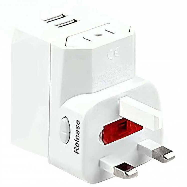 تبدیل برق 3 به 2 همه کاره + 2 پورت USB مدل SH-206