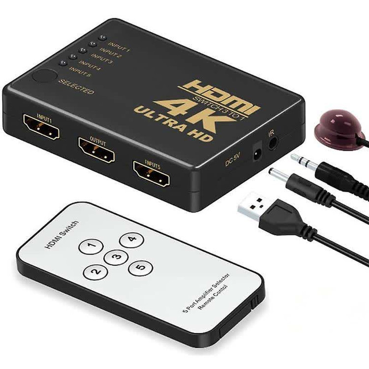 سوئیچ 5 به 1 HDMI رویال + ریموت Royal