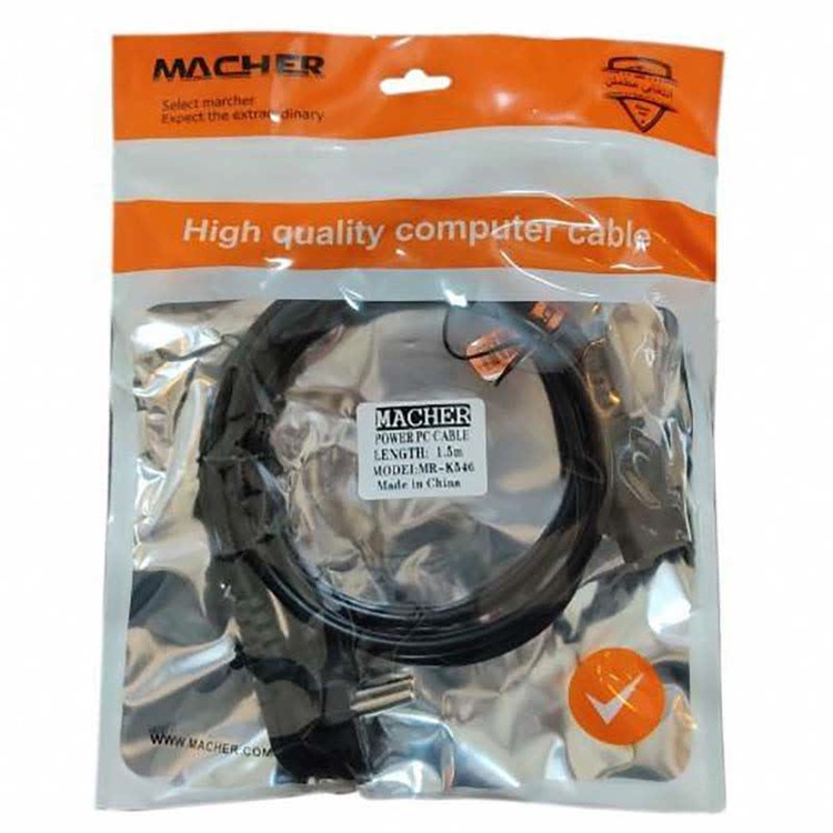 کابل برق لپ تاپ 1.5 متری مچر MACHER MR88