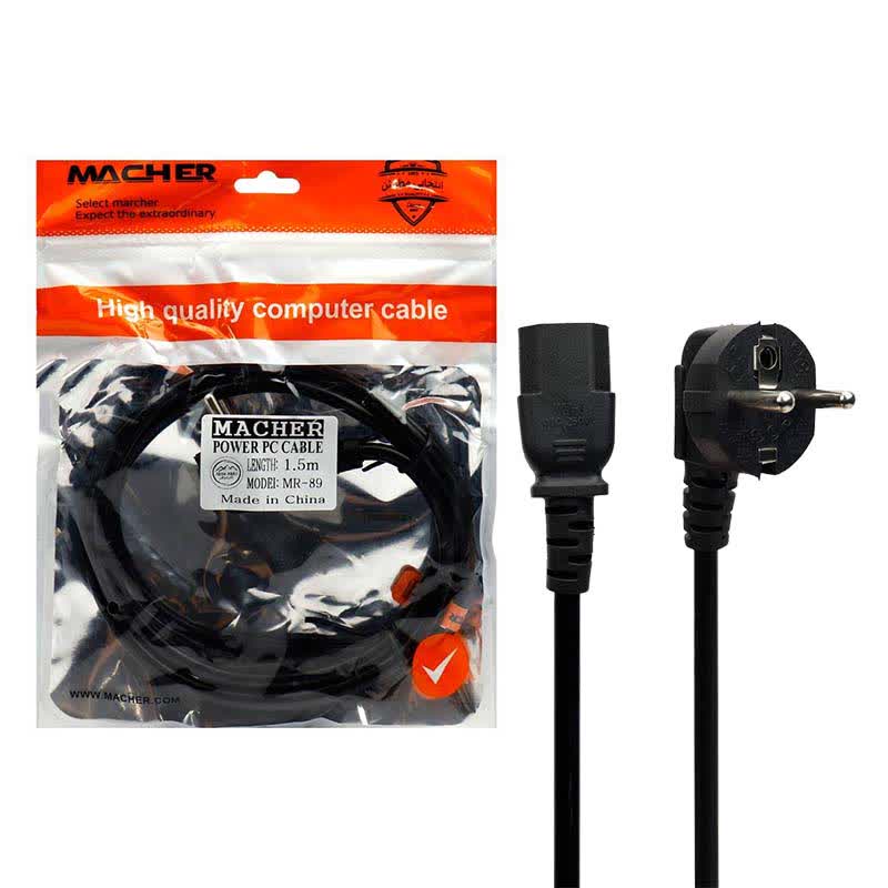 کابل برق پاور 1.5 متری مچر Macher MR-89