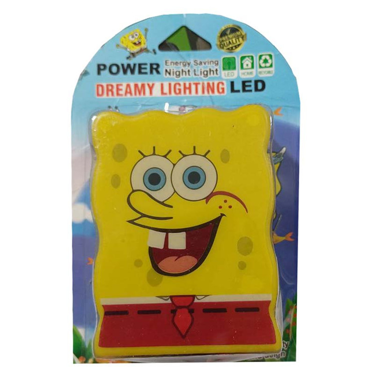 چراغ خواب دو شاخه دار پاور Power طرح باب اسفنجی