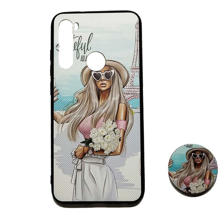قاب طرح دار پاپ سوکت دار طرح دختر شیائومی Xiaomi Redmi Note 8