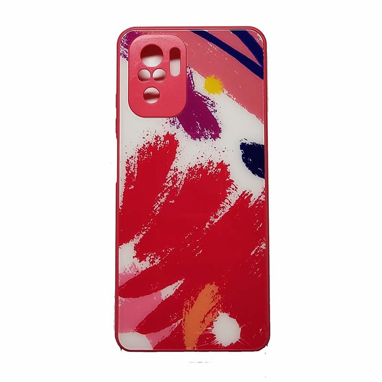 قاب طرح دار پشت گلسی محافظ لنزدار شیائومی Xiaomi Redmi Note 10S کد 1