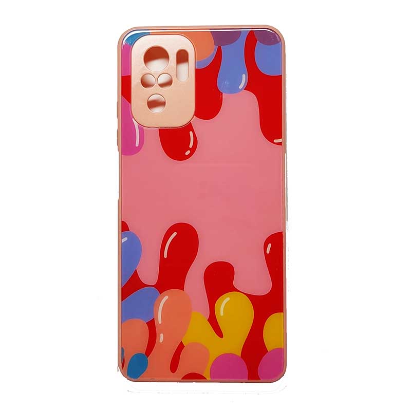 قاب طرح دار پشت گلسی محافظ لنزدار شیائومی Xiaomi Redmi Note 10S کد 2