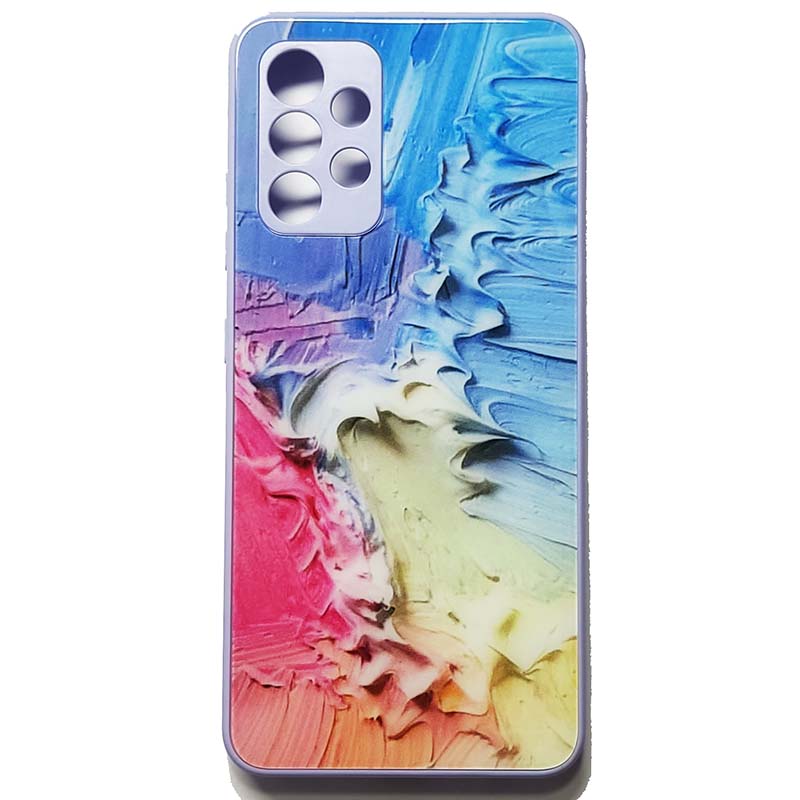 قاب طرح دار پشت گلسی محافظ لنزدار سامسونگ SAMSUNG Galaxy A32 4G کد5