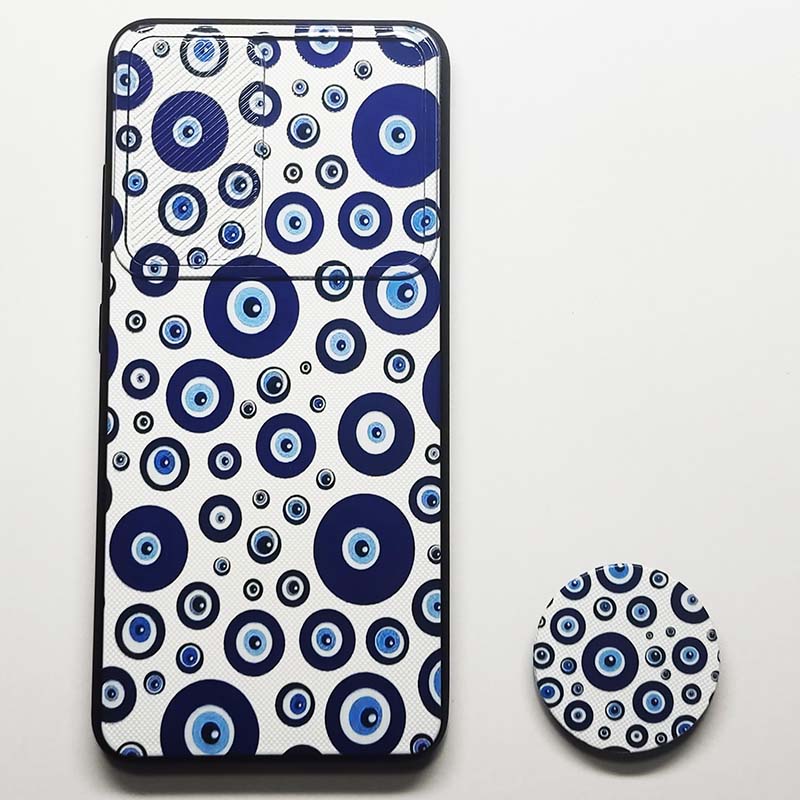 قاب طرح دار چشم نظر محافظ لنز دار کشویی پاپ سوکت دار سامسونگ SAMSUNG Galaxy A32 4G