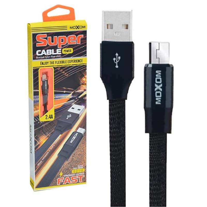 کابل شارژ MicroUSB موکسوم MOXOM MX-CB06