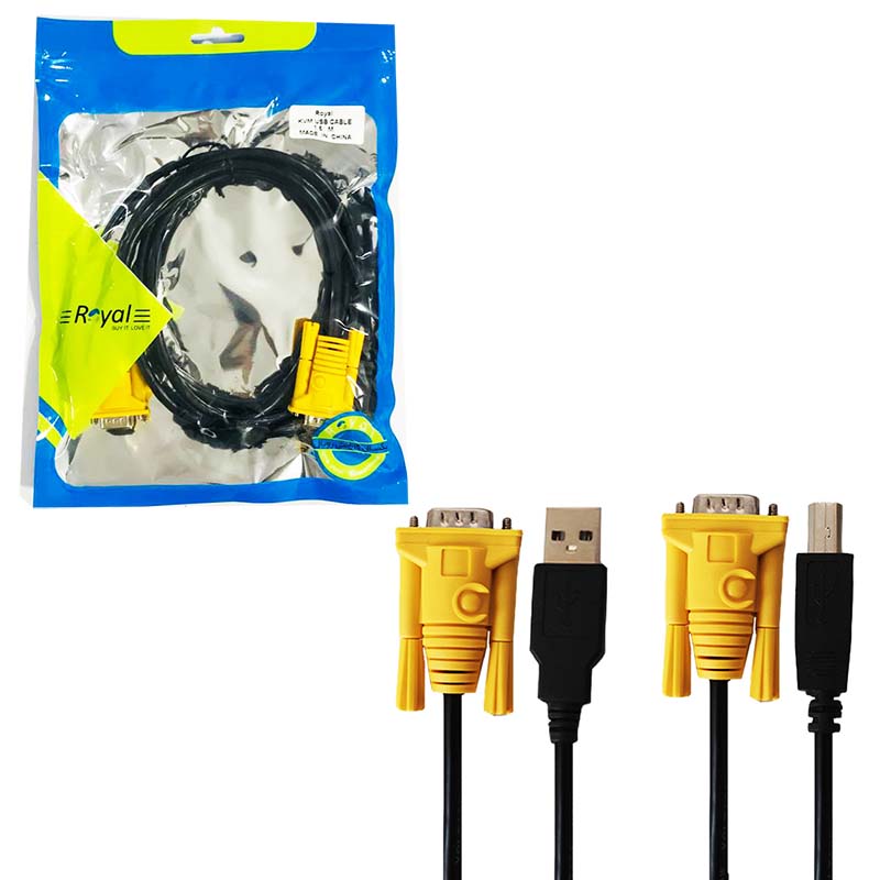 کابل 1.5 متری KVM USB رویال ROYAL