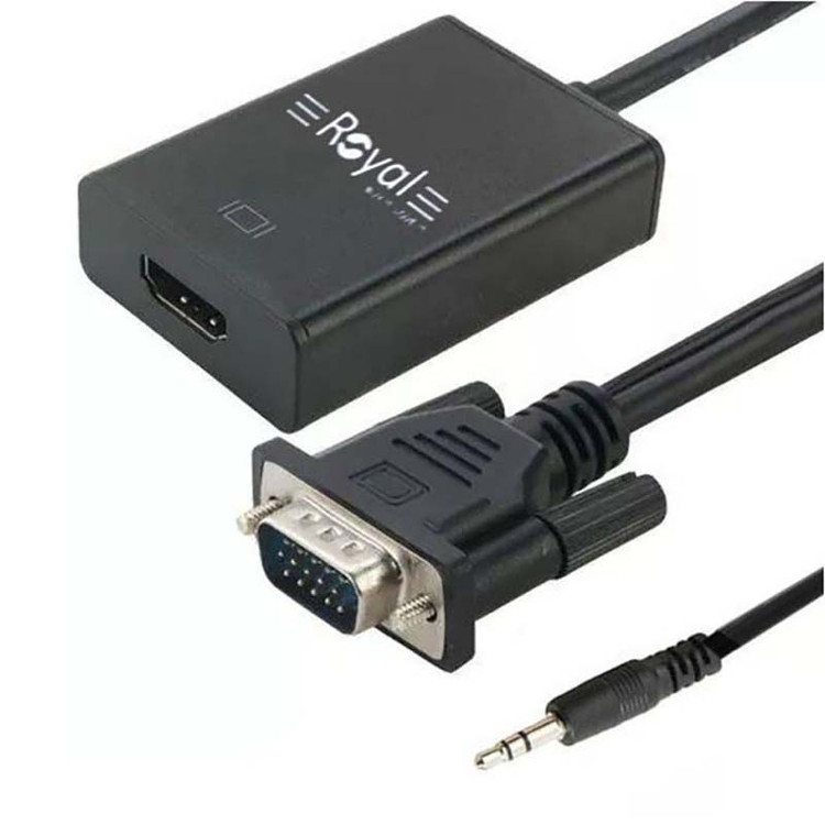 تبدیل VGA To HDMI + Audio رویال Royal پک کارتنی