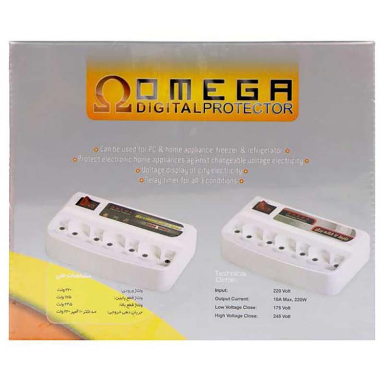 محافظ برق 7 خانه آنالوگ کلید دار 3 متری امگا Omega
