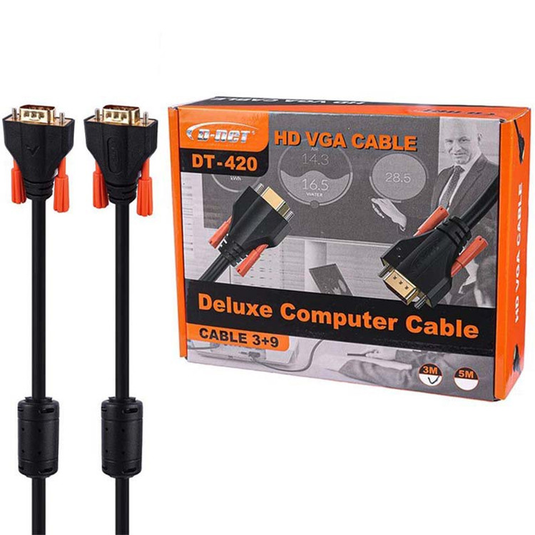 کابل 1.5 متری VGA 3+9 دی نت D-NET DT-419