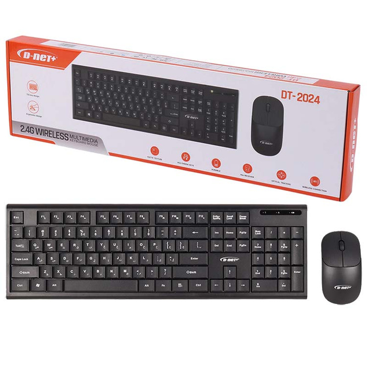 کیبورد و ماوس بی سیم دی نت D-NET DT-2024