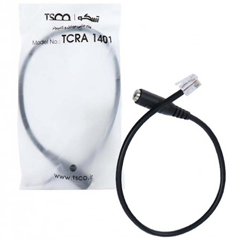 کابل تبدیل RJ9 به جک 3.5 میلی متری صدا تسکو TSCO TCRA 1401