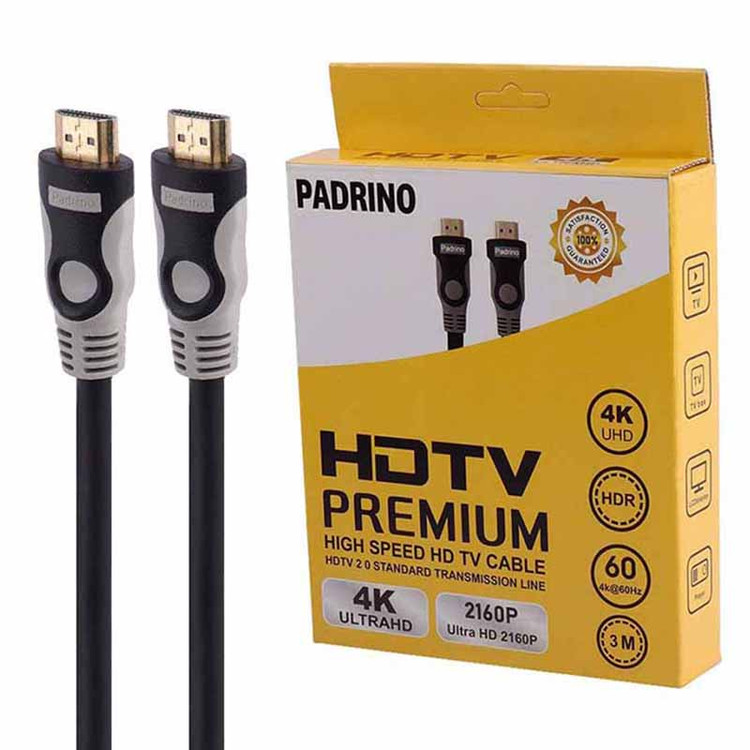 کابل 5 متری 1+19 HDMI 4K پادرینو Padrino پک کارتنی