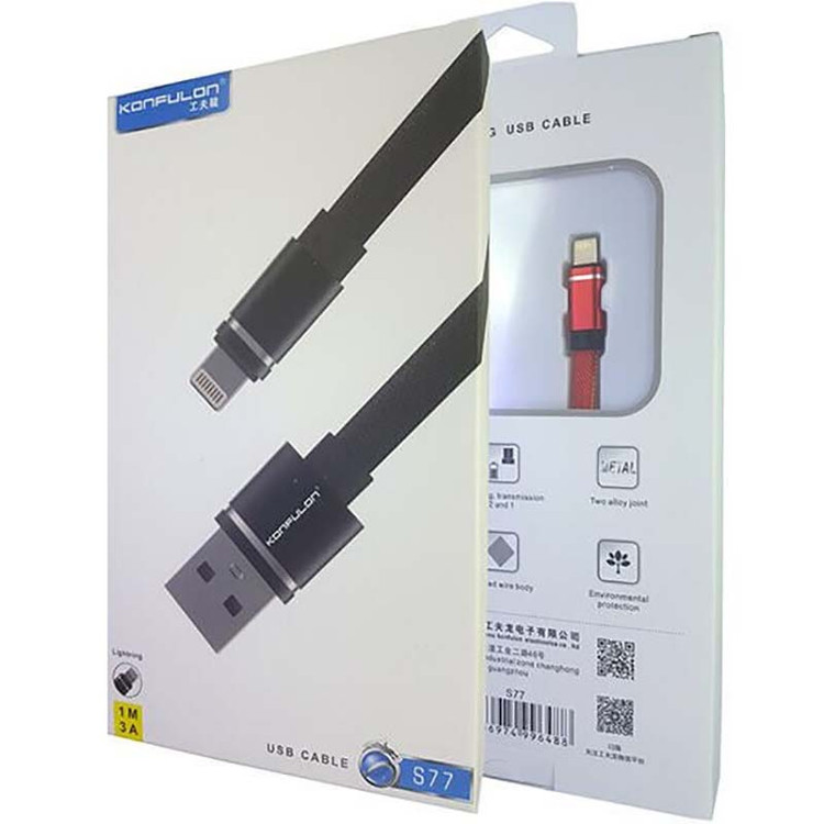 کابل شارژ آیفون Lightning کانفلون Konfulon S77