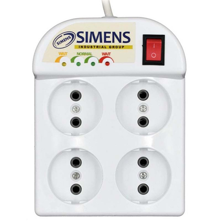 محافظ برق 4 خانه کلید دار صوتی تصویری کامپیوتر 2 متری زیمنس Simens