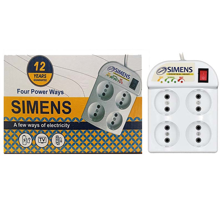 محافظ برق 4 خانه کلید دار صوتی تصویری کامپیوتر 2 متری زیمنس Simens