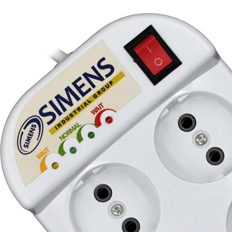 محافظ برق 4 خانه کلید دار صوتی تصویری کامپیوتر 2 متری زیمنس Simens