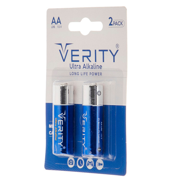 باتری قلمی وریتی Verity Ultra Alkaline LR6 بسته 2 عددی