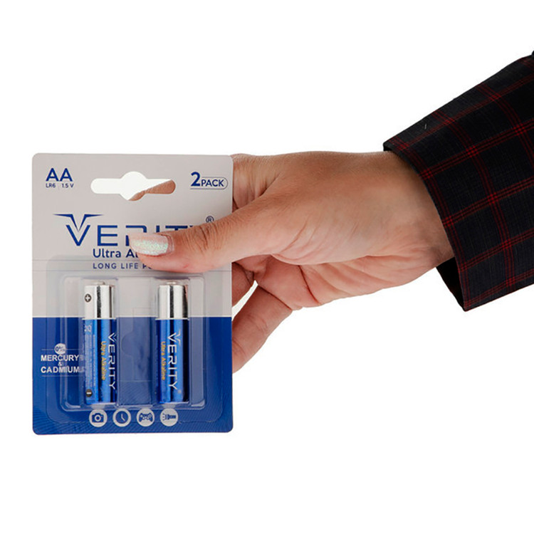 باتری قلمی وریتی Verity Ultra Alkaline LR6 بسته 2 عددی