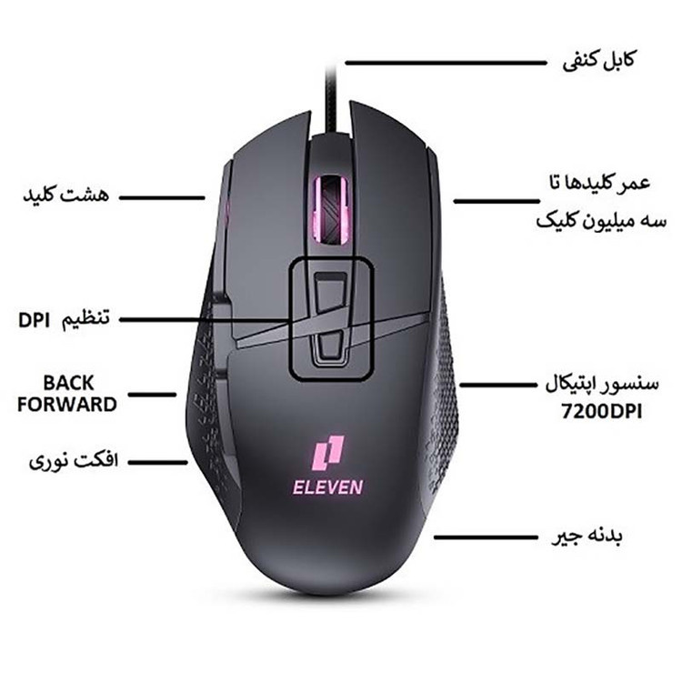 ماوس گیمینگ الون ELEVEN GM4