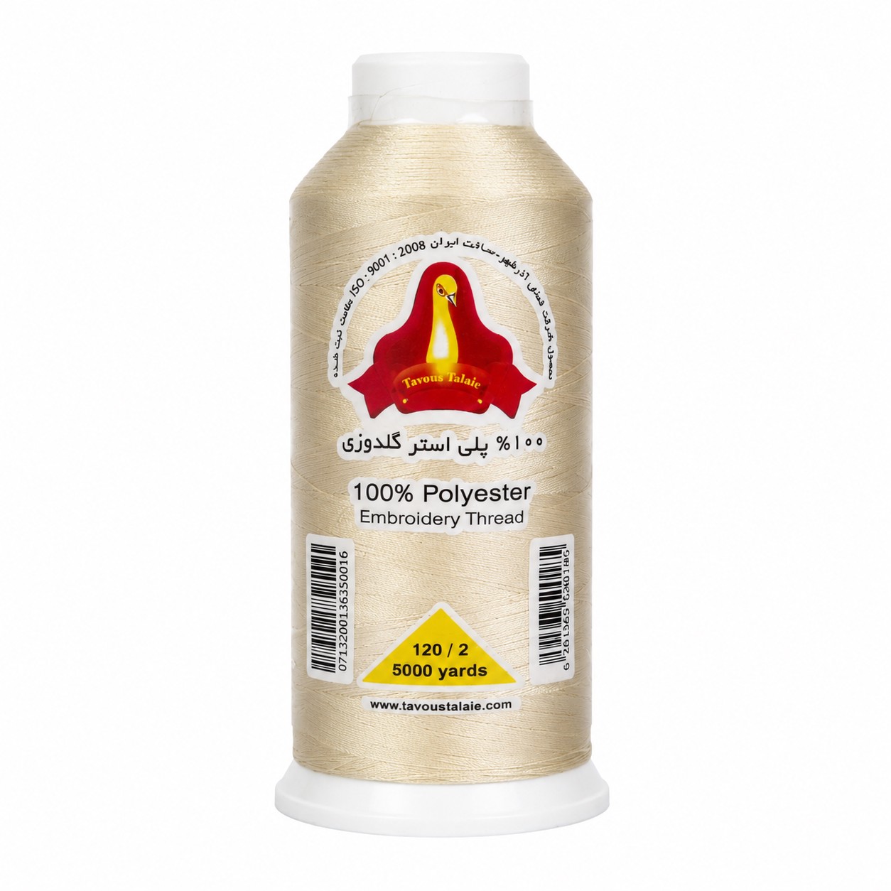 نخ گلدوزی پلی استر طاووس کد 757 - رنگ بژ طلایی