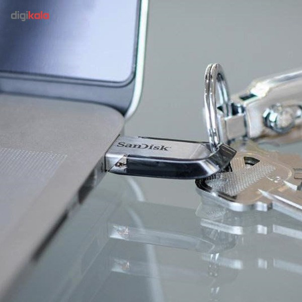 فلش مموری سندیسک مدل CZ73 ظرفیت 128 گیگابایت با بدنه فلزی، رابط USB 3.0 و سرعت انتقال 150 مگابایت بر ثانیه، سازگار با کامپیوتر، لپتاپ، گوشی و تلویزیون