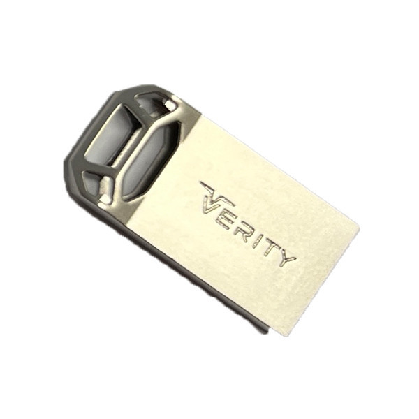 فلش مموری وریتی مدل V-819 ظرفیت 16 گیگابایت بند انگشتی با بدنه فلزی، رابط USB 2.0 و سرعت انتقال 30 مگابایت بر ثانیه، سازگار با کامپیوتر، لپتاپ، موبایل، تبلت و تلویزیون