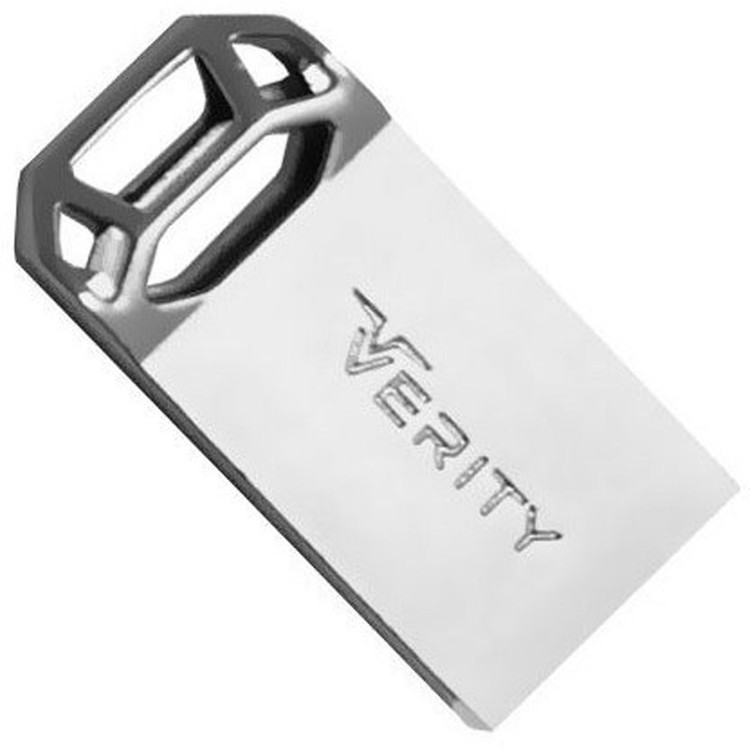 فلش مموری وریتی مدل V-819 ظرفیت 16 گیگابایت بند انگشتی با بدنه فلزی، رابط USB 2.0 و سرعت انتقال 30 مگابایت بر ثانیه، سازگار با کامپیوتر، لپتاپ، موبایل، تبلت و تلویزیون