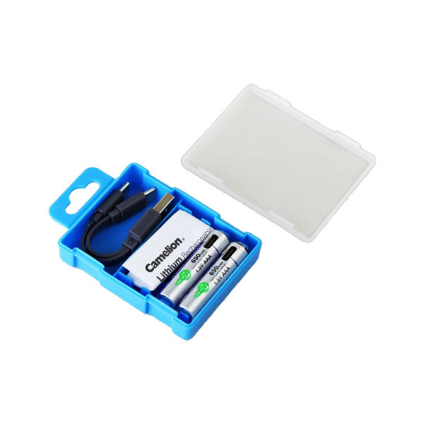 باتری نیم قلمی قابل شارژ کملیون مدل 1.5VLi-AAA650 بسته دو عددی