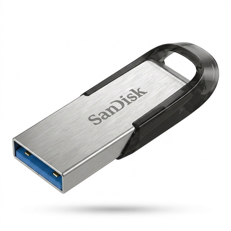 فلش مموری سن دیسک Ultra Flair CZ73 ظرفیت 64 گیگابایت با رابط USB 3.0 و بدنه فلزی مقاوم، سرعت انتقال 150 مگابایت بر ثانیه و سازگار با انواع سیستمعاملها و دستگاهها