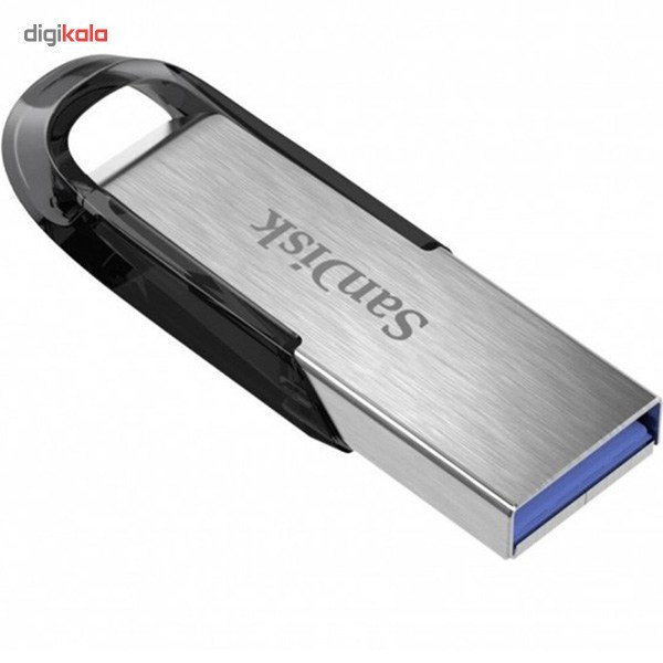 فلش مموری سن دیسک Ultra Flair CZ73 ظرفیت 64 گیگابایت با رابط USB 3.0 و بدنه فلزی مقاوم، سرعت انتقال 150 مگابایت بر ثانیه و سازگار با انواع سیستمعاملها و دستگاهها