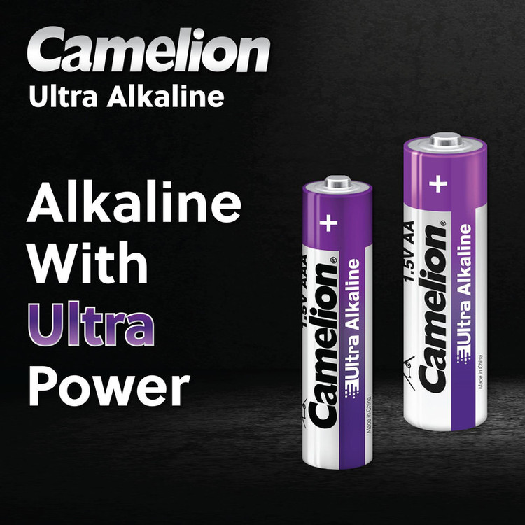 باتری نیم قلمی کملیون مدل Ultra Alkaline بسته چهار عددی