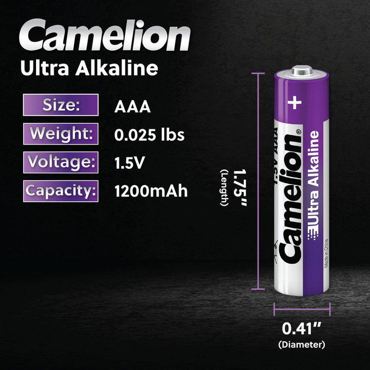 باتری نیم قلمی کملیون مدل Ultra Alkaline بسته چهار عددی
