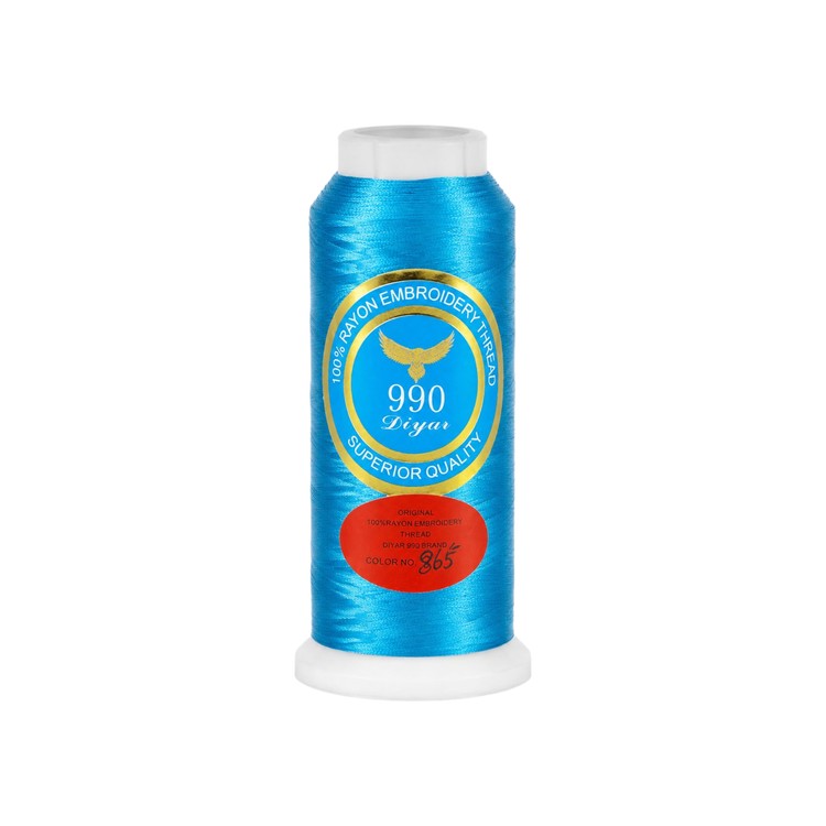 نخ گلدوزی ابریشم کد 865 رنگ آبی فیروزه ای (Diyar 990)