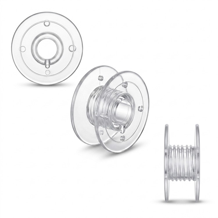 ماسوره پلاستیکی رزوه دار چرخ گلدوزی ژانومه Bobbin مخصوص دستگاه های گلدوزی Janome