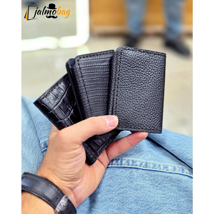 جاکارتی چرم طبیعی دکمه دار
